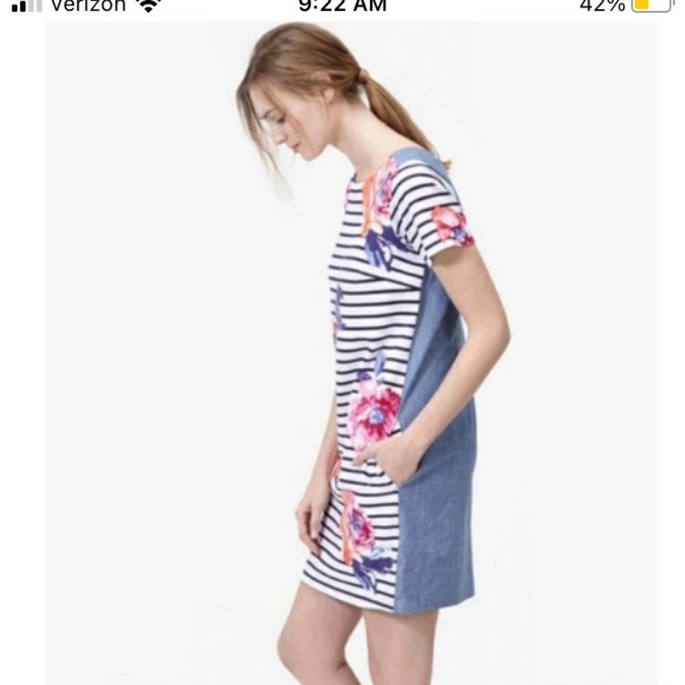 JOULES 6 Imelda Floral Front Tea Dress